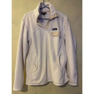 Patagonia Re-Tool Snap-T Polartec Fleece Pullover Ivory Women’s Sz L